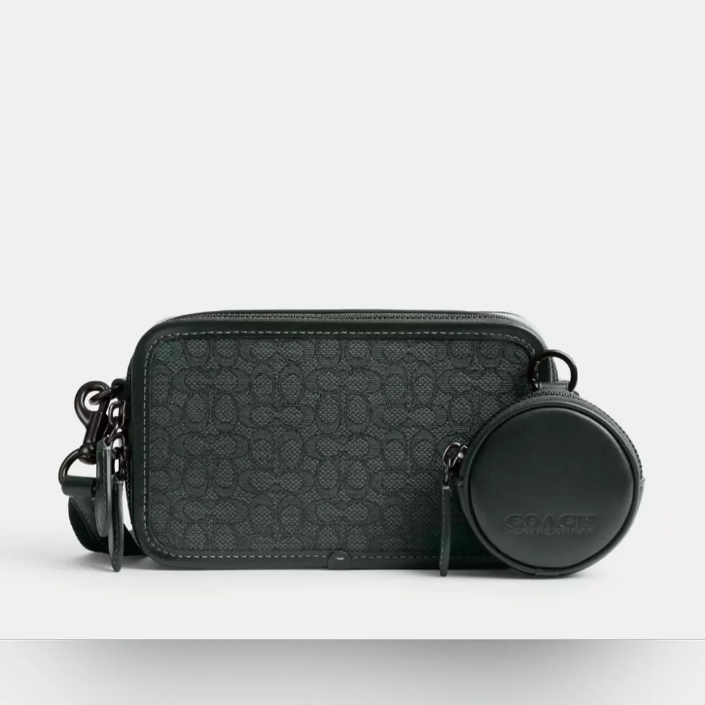 COACH Charter Slim Crossbody In Micro Signature Jacquard - Picture 2 of 12